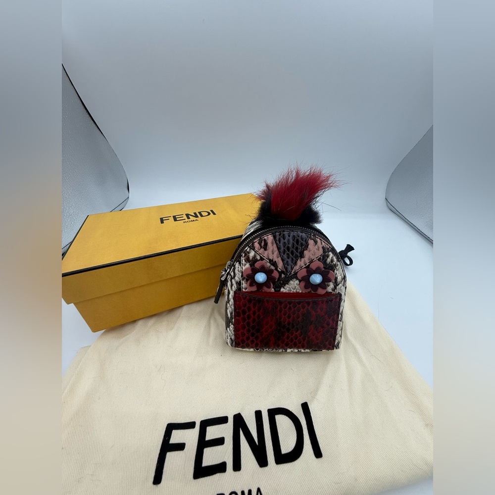 Fendi Monster Backpack with Fur Accent Bag Charm - Picture 2 of 3